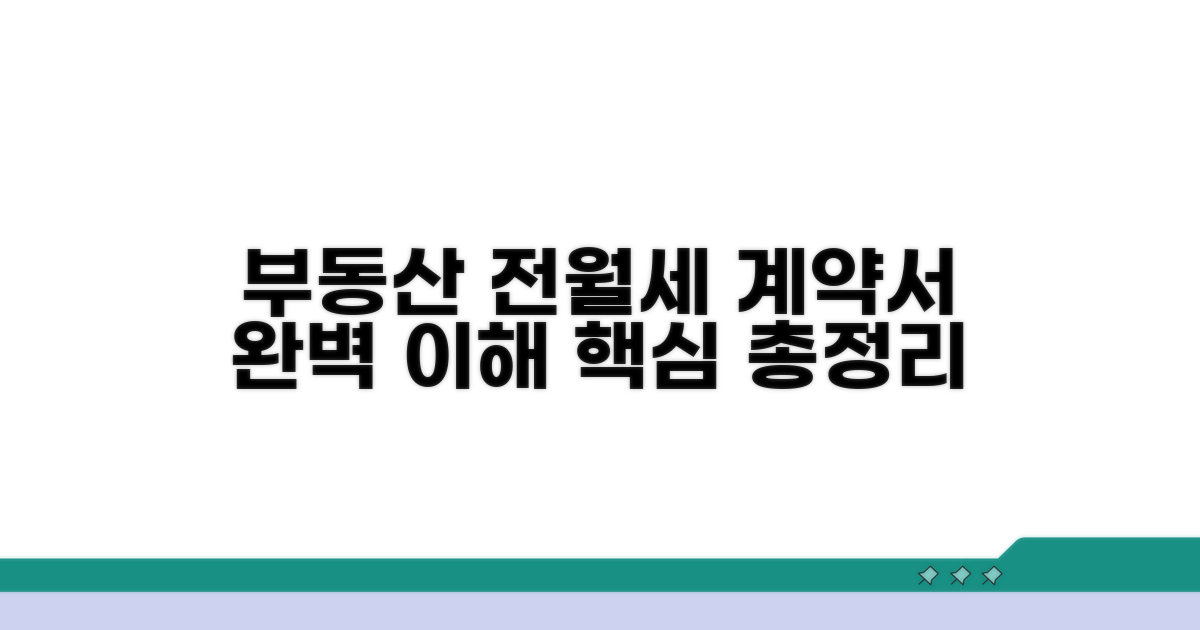 부동산 전월세 계약서 양식 이해