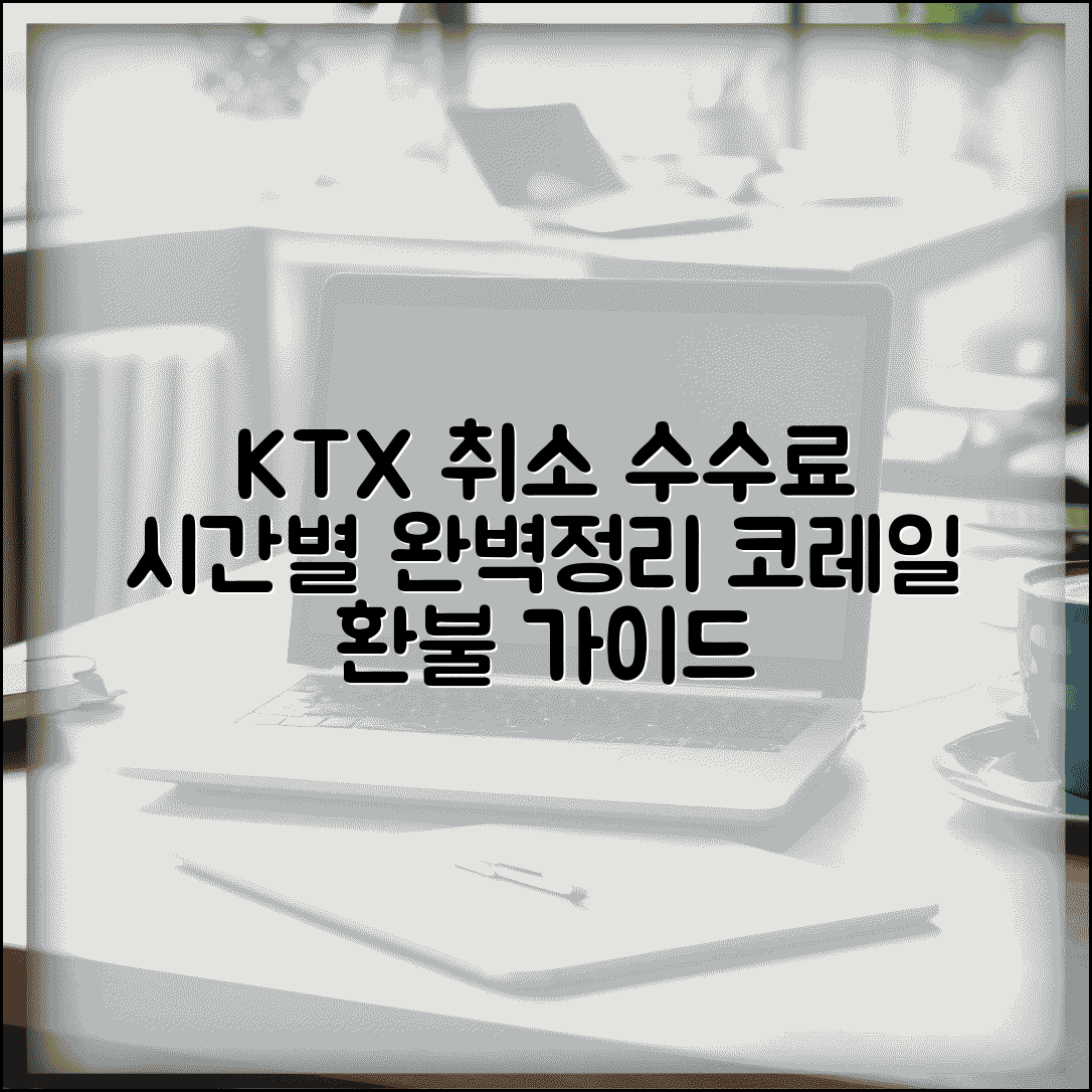 KTX 취소 수수료 완전정리 | 코레일 기차표 취소 수수료율 시간별 완벽가이드
