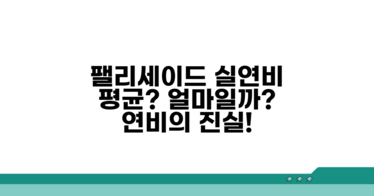 팰리세이드 실연비, 평균은 얼마?