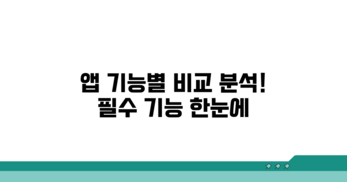 인기 앱 기능별 비교 분석