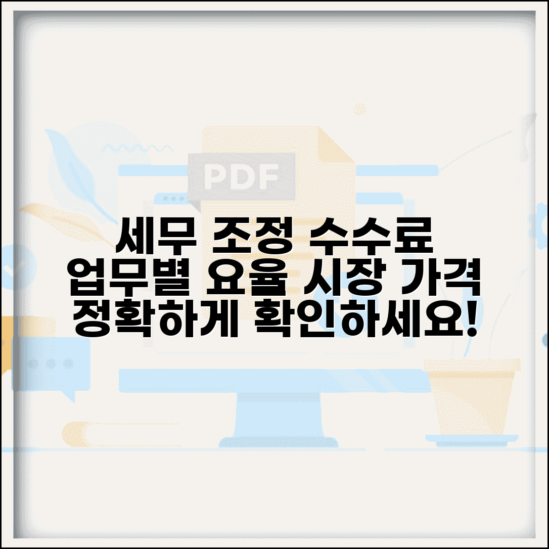 세무 조정 수수료 요율표 업무 범위별 기준과 시장 가격