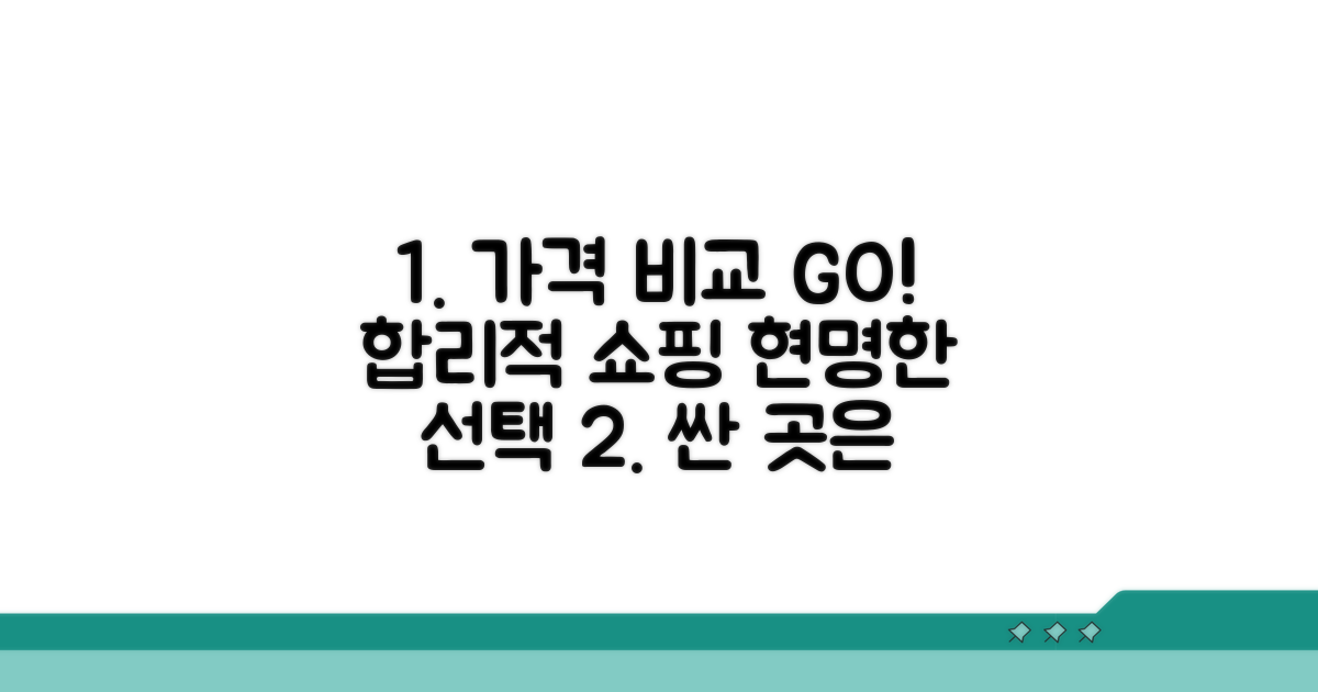 시장 가격 비교와 합리적 선택