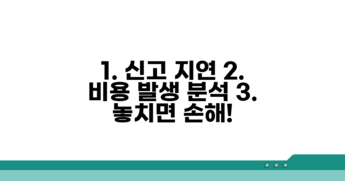 신고 지연 시 발생 비용 상세 분석