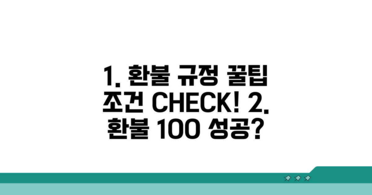 환불 규정 상세 분석과 조건 확인