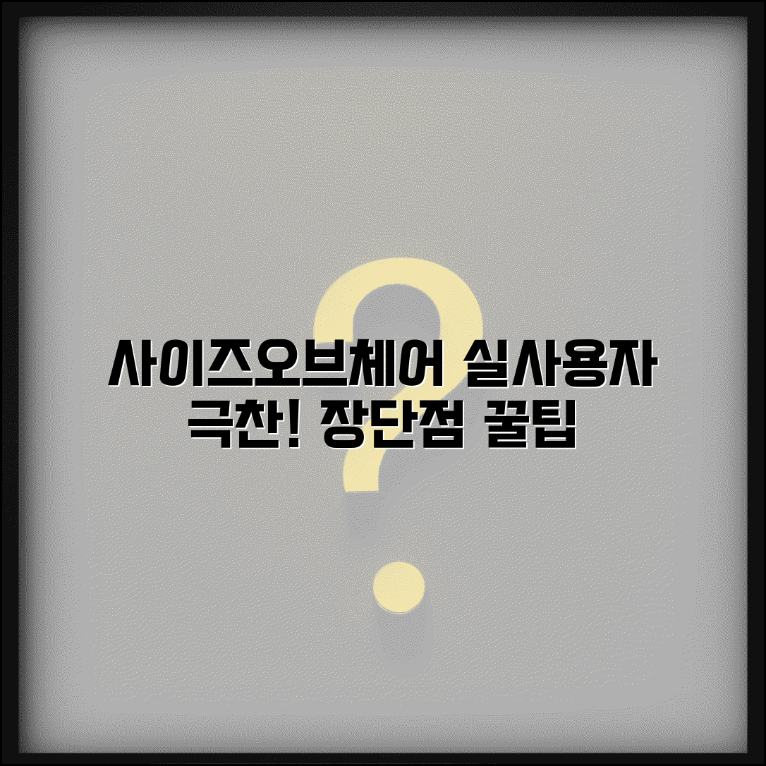 사이즈오브체어 후기 모음 실사용자 평가와 장단점