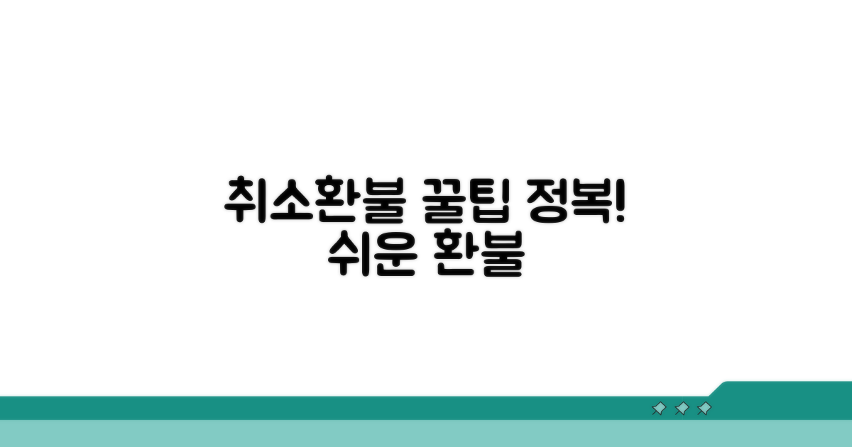 취소/환불 절차 완벽 가이드