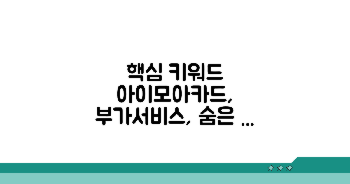 아이모아카드 부가서비스, 이걸 몰랐다고?