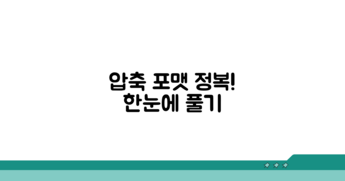 모든 압축 포맷 한눈에 풀기