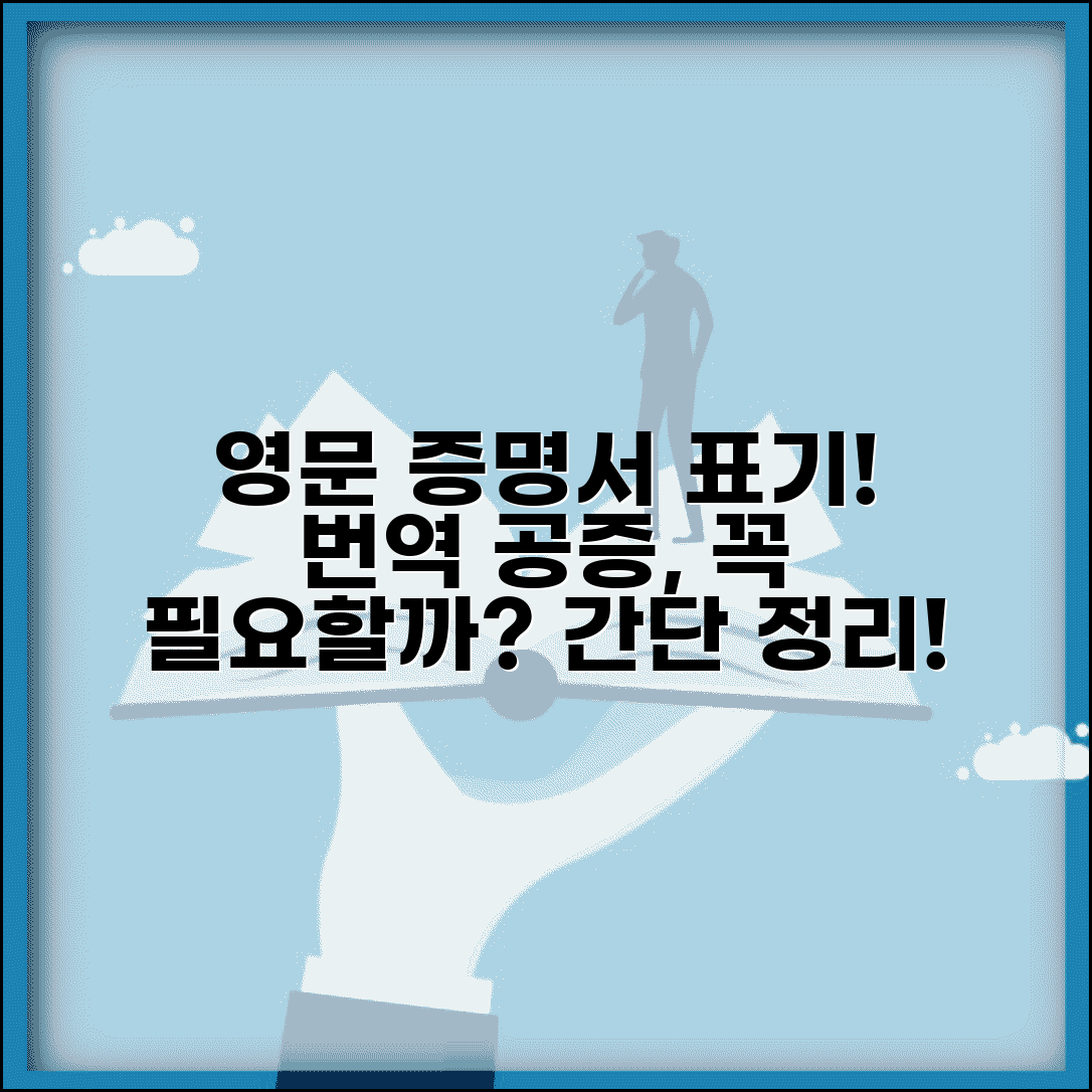 증명서 영문 표기 방법과 번역 공증 필요 여부