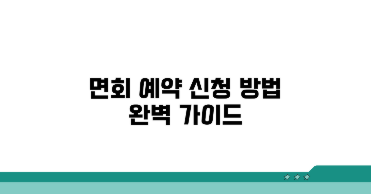 면회 예약부터 신청 방법 상세 안내