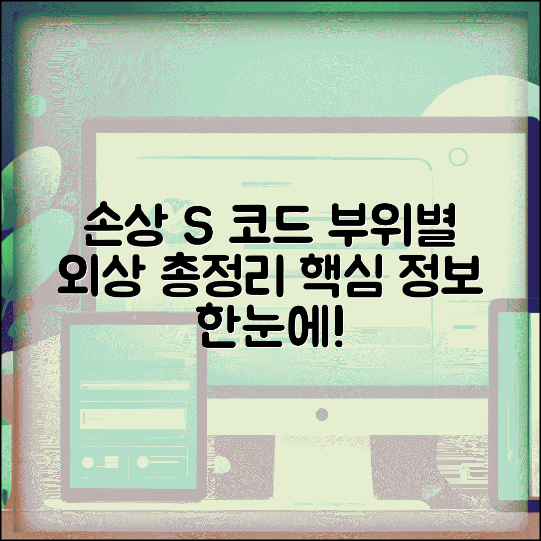 손상코드 S 분류 부위별 외상 코드 총정리