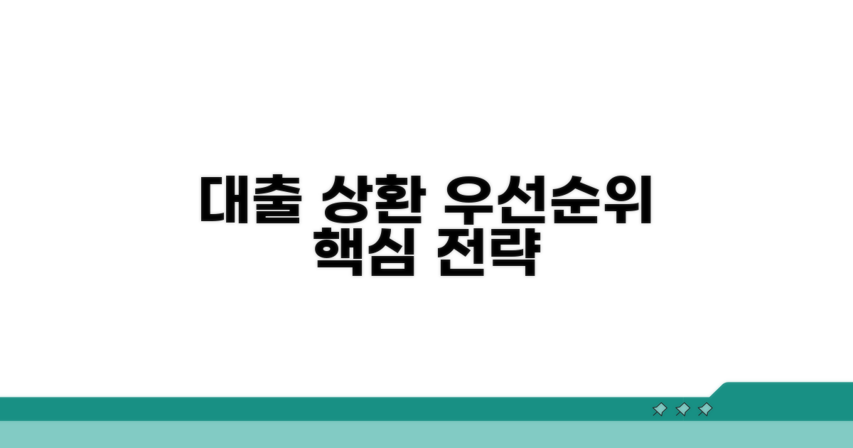 여러 대출 상환 우선순위 정하기