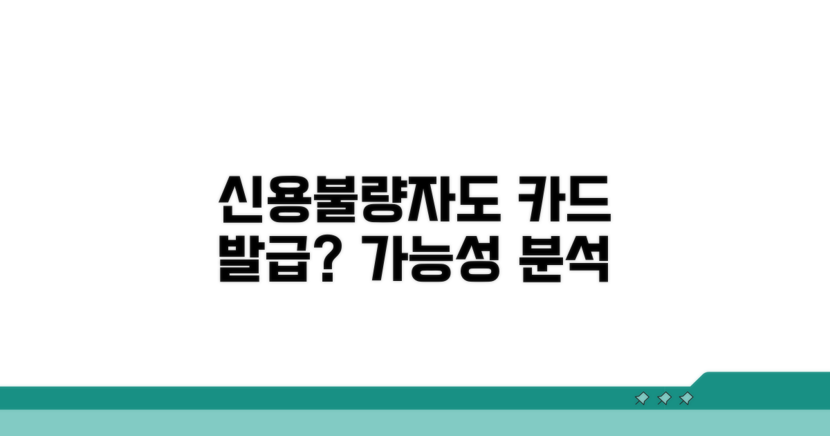 신용불량자 카드 발급 가능성 분석