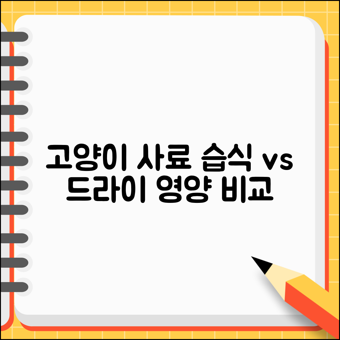 고양이 사료 종류별 차이와 영양 습식 드라이 비교