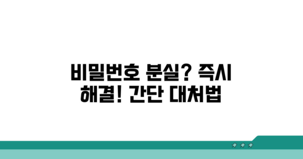 비밀번호 분실 시 대처법