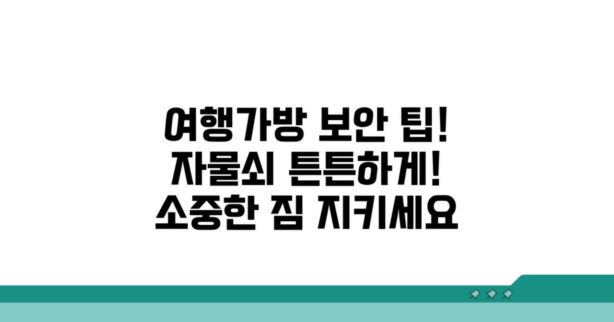 여행가방 자물쇠 보안 팁