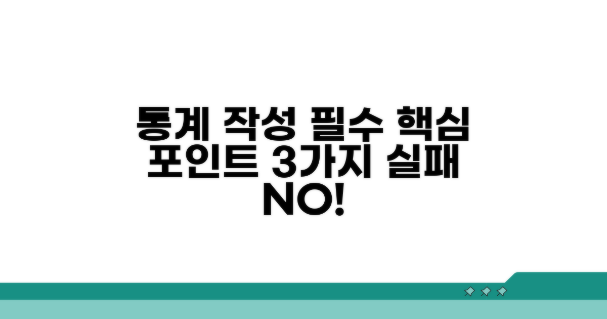 통계 작성 시 필수 고려사항