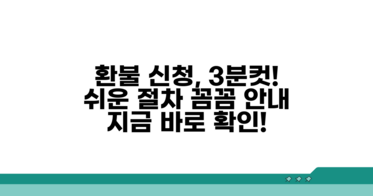 환불 신청, 단계별 따라하기 쉬워요
