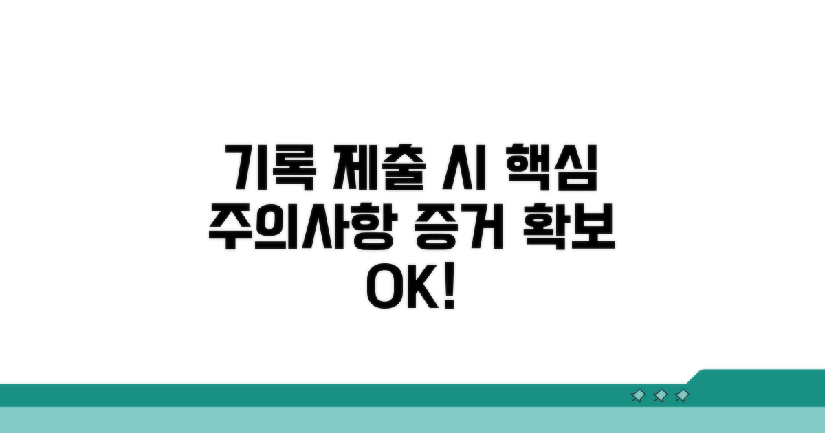 기록 보관 및 증거 제출 시 주의사항