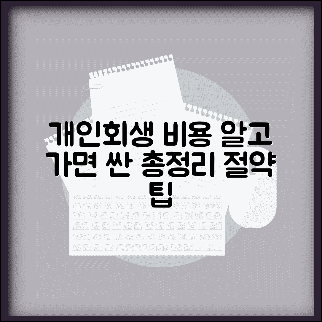 개인회생 비용 총정리 | 변호사비, 법원 수수료, 예납금, 분할납부, 비용 절약 방법 완벽 안내