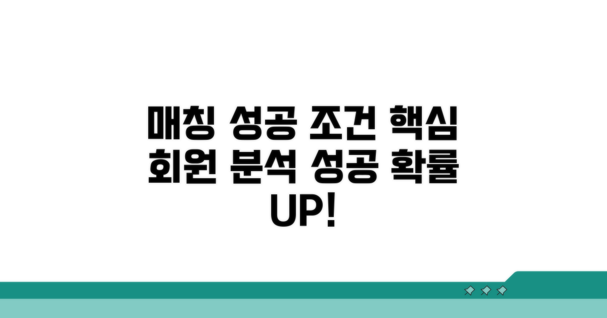 매칭 잘 되는 회원 조건 분석