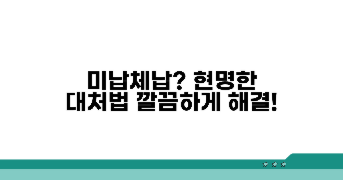 미납/체납, 현명하게 대처하기