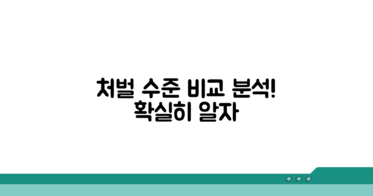 처벌 수준, 비교 분석