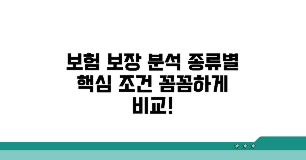 종류별 보장 범위와 조건 분석