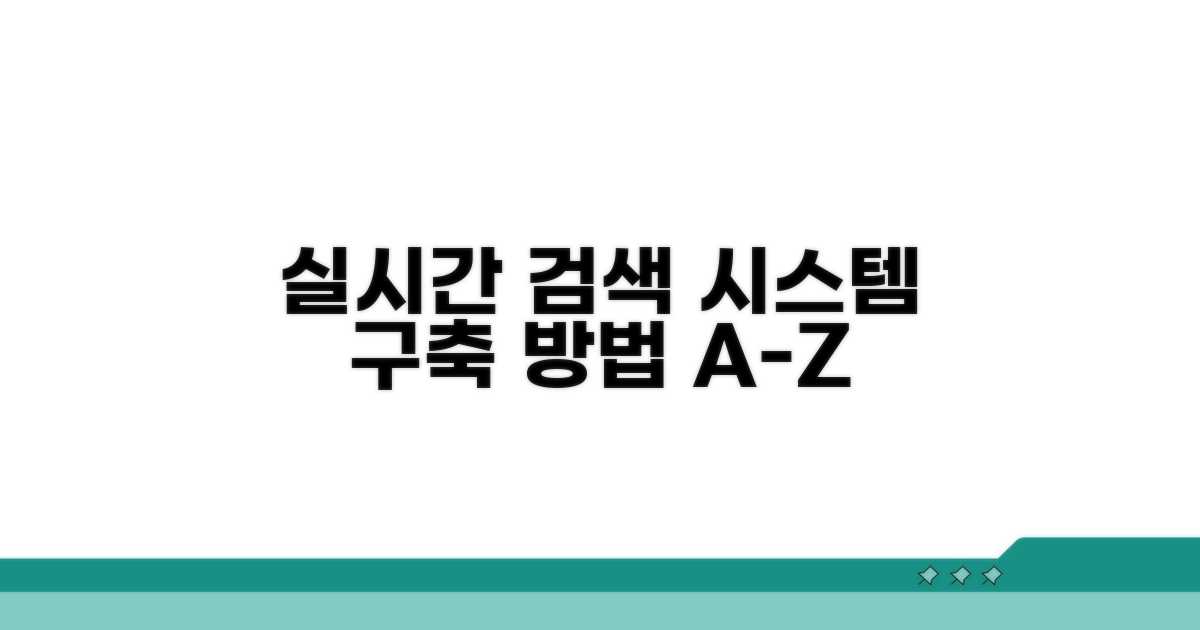 실시간 검색 시스템 구축 방법