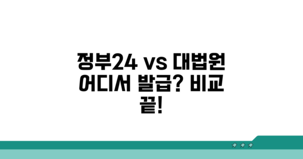 정부24·대법원 발급 비교
