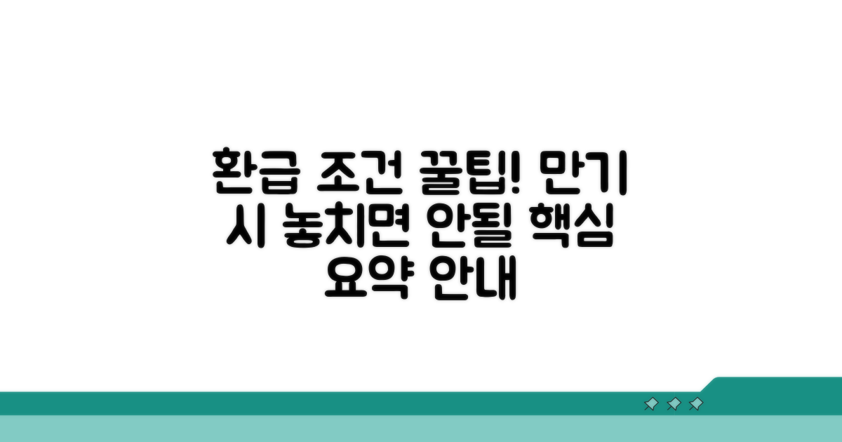 만기 시 환급 조건 상세 안내