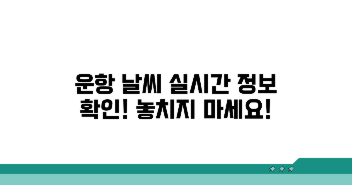 최신 운항 정보와 날씨 확인