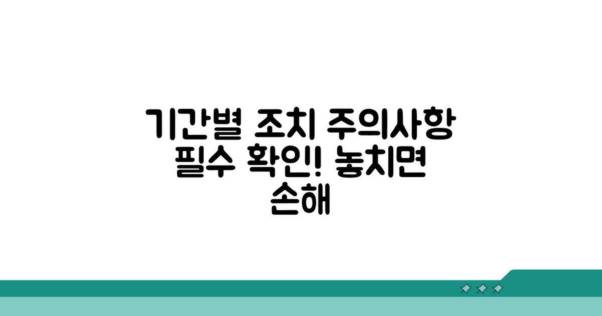기간별 조치와 주의사항 꼭 확인