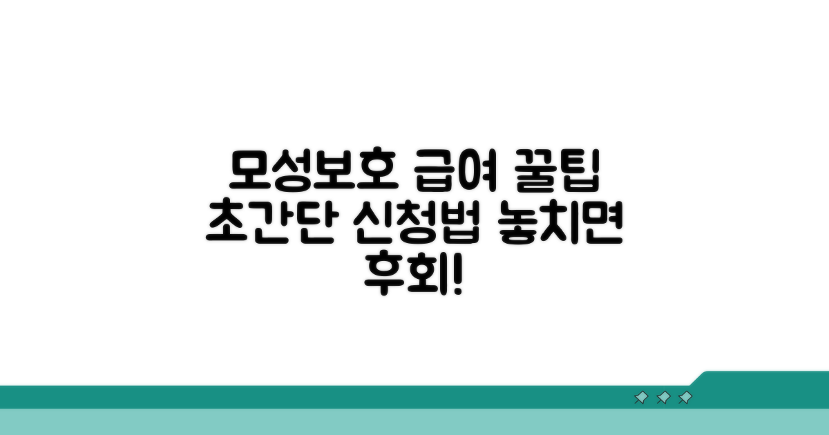 모성보호 급여 신청 절차 가이드