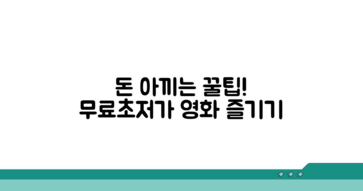 저렴하게 영화 즐기는 방법