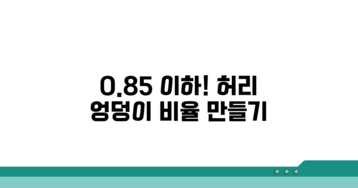 내 허리 엉덩이 비율, 0.85 이하 만들기