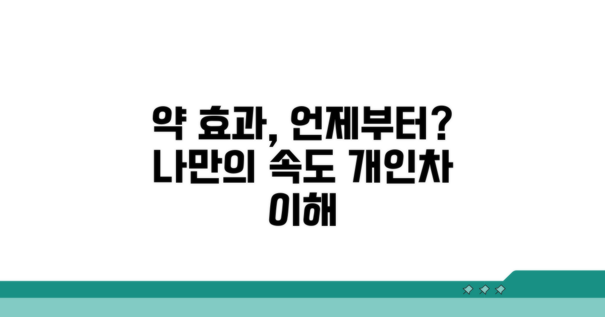 복용 효과 시작 시점과 개인차