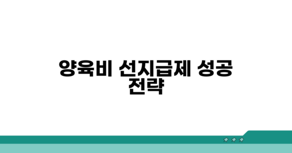 양육비 선지급제 활용 성공 전략