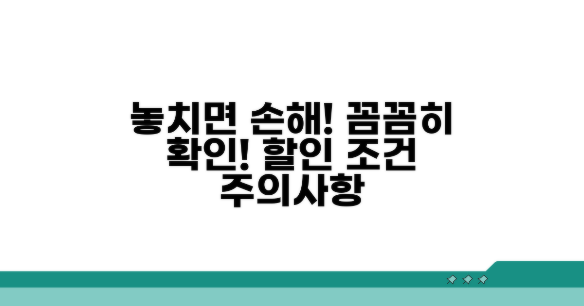 놓치기 쉬운 할인 조건과 주의사항