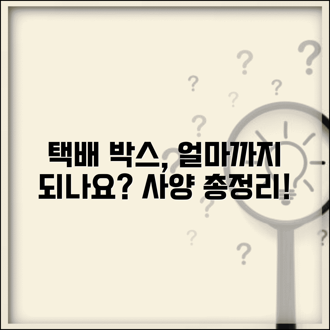 택배 포장 크기 제한 얼마까지인지 | 택배사별 박스 크기 제한