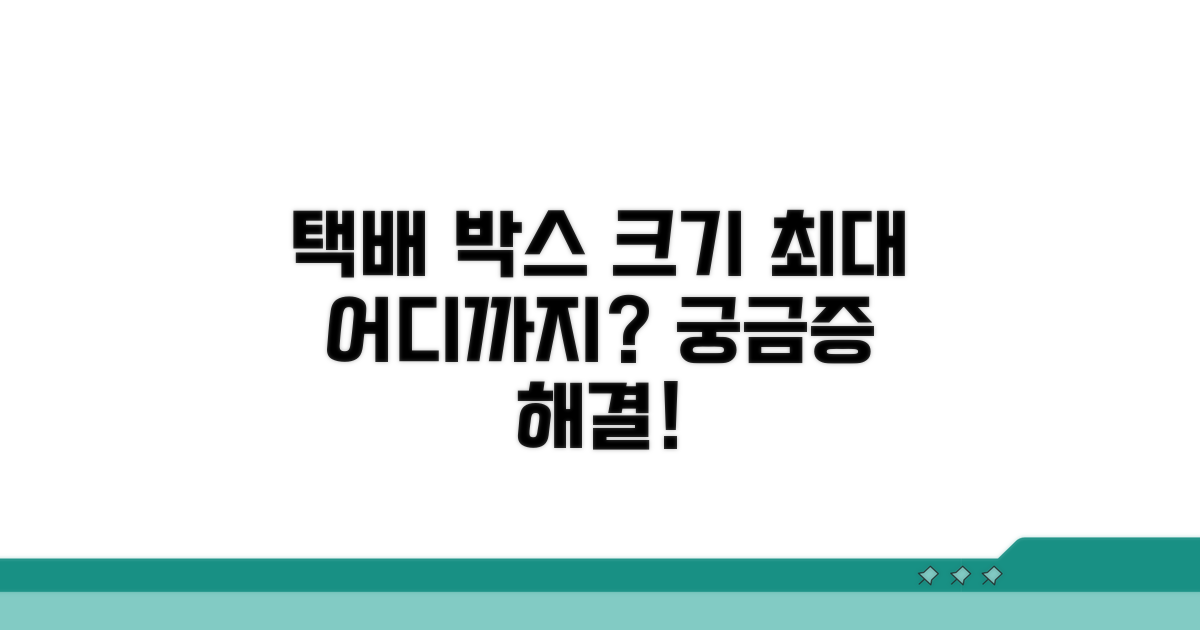 택배 박스, 최대 크기 얼마까지?
