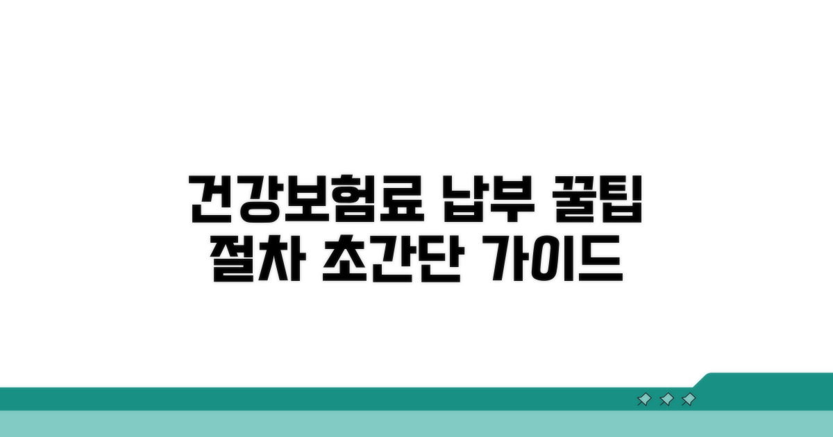 건강보험료 납부 절차 상세 안내