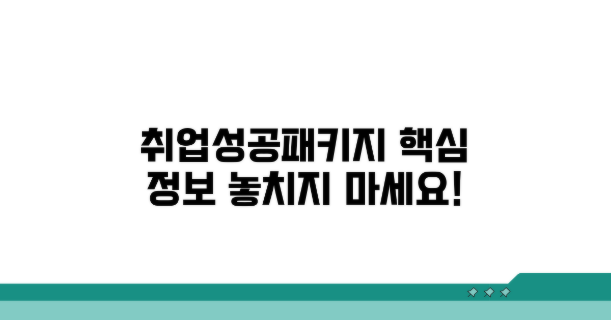 청년 취업성공패키지 핵심 정보