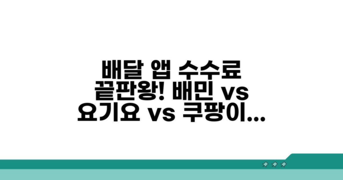 배민 요기요 쿠팡이츠 수수료 비교