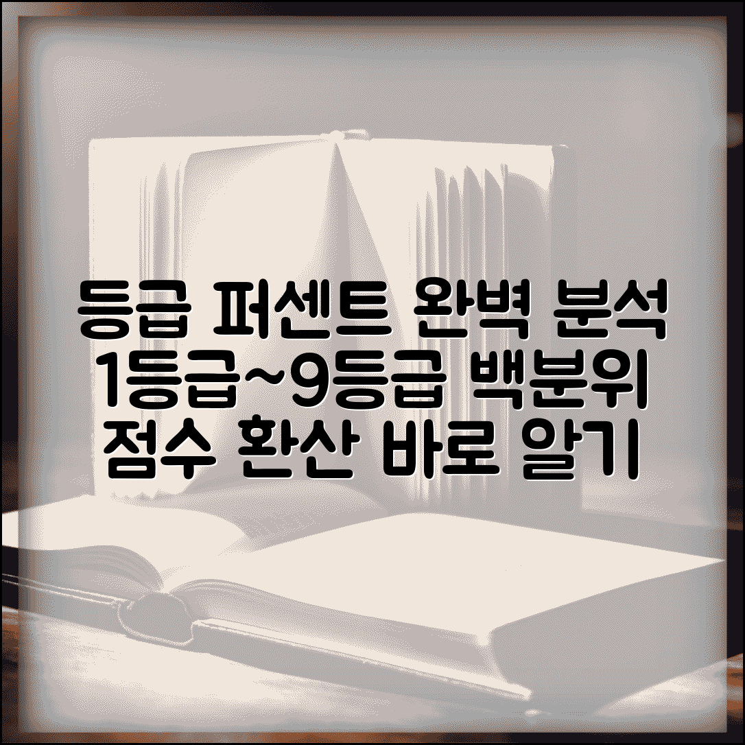 등급 퍼센트 환산표 총정리 | 1등급부터 9등급까지 백분위 비율 분석