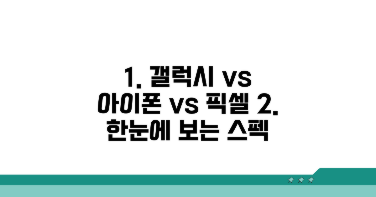 갤럭시 아이폰 픽셀 비교 한눈에