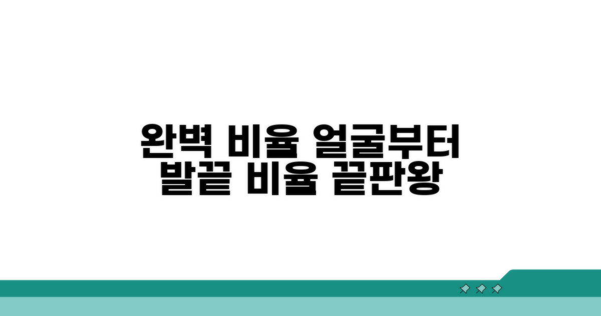 얼굴부터 발끝까지 완벽 비율