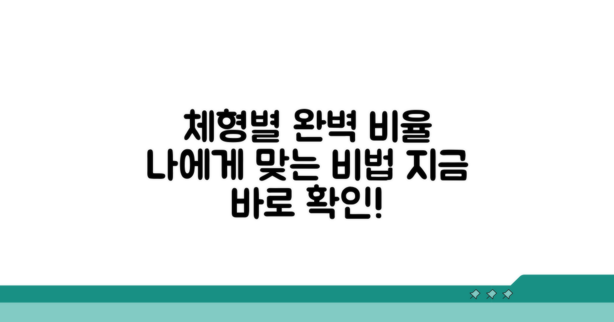 체형별 비율 관리 비법 공개