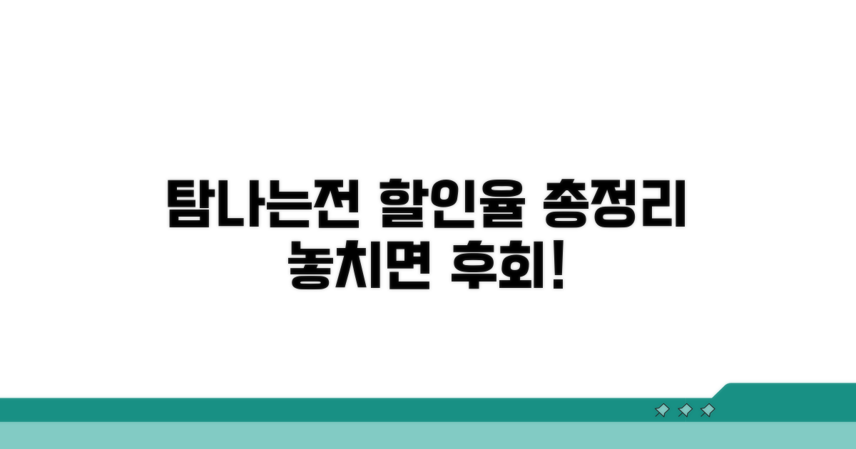 업종별 탐나는전 할인율 총정리
