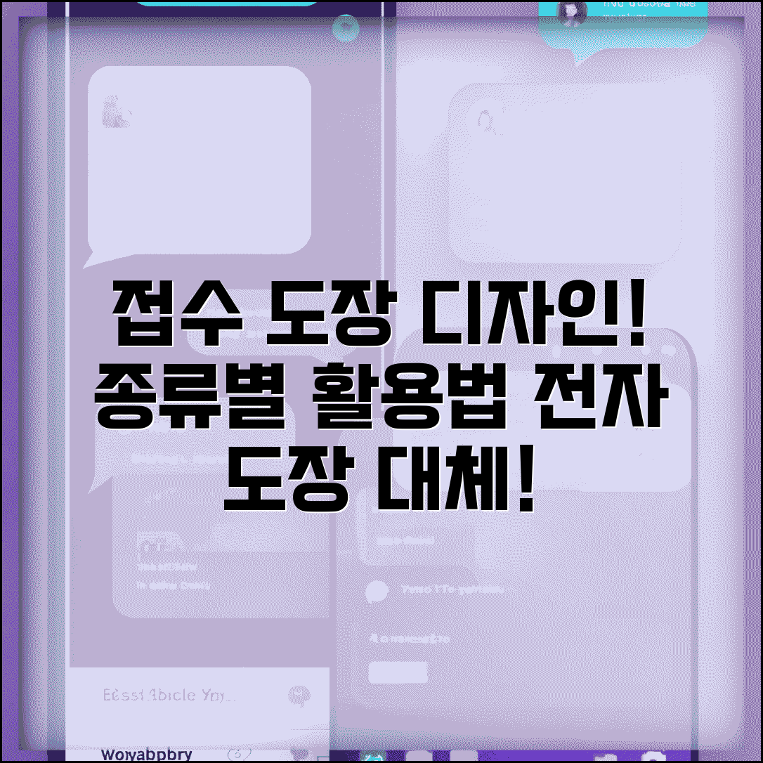 접수도장 디자인 종류 | 활용 사례 및 맞춤 제작 | 전자도장 대체 방법